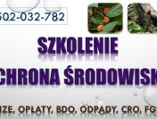 Obsługa firmy z ochrony środowiska, tel. 504-746-203. cennik